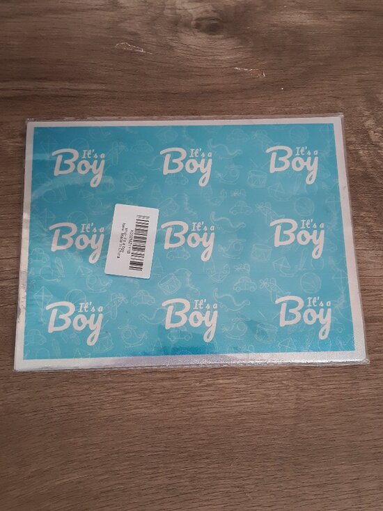 Blue & Silver It's a Boy Baby Shower Water Bottle Labels - 24 Stickers - Picture 6 of 6